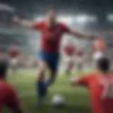 A football match scene showcasing the excitement of betting