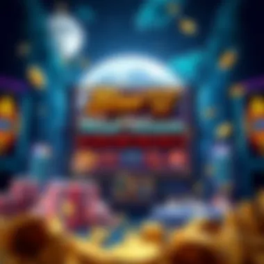 Gameplay Mechanics of Blue Moon Slot An illustration depicting the engaging gameplay mechanics of Blue Moon Slot