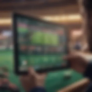 User engaging with a sports betting platform interface.