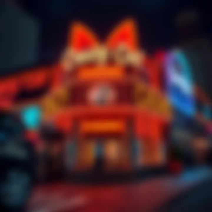 Vibrant exterior of Crazy Cat Casino