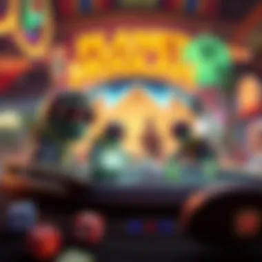 Concept design showcasing the cultural themes represented in Planet Moolah
