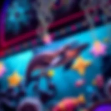 Colorful symbols representing underwater themes in Disco Dolphin