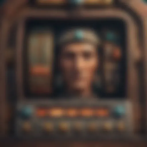 Visual representation of Easter Island slot machine interface