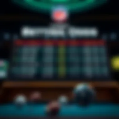 Betting odds display for NFL games