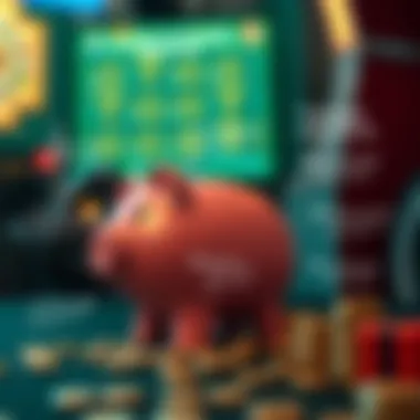 Infographic detailing educational benefits of engaging with piggy bank games