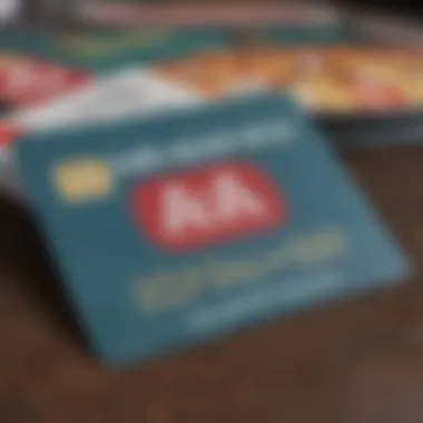 A close-up of a AAA membership card with promotional materials