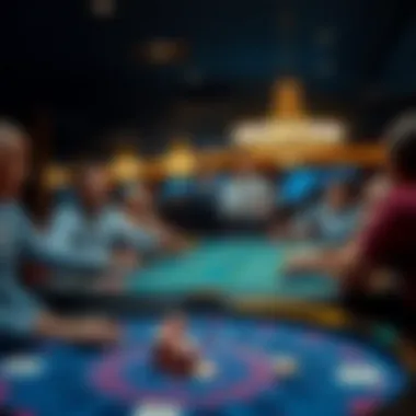 The Thrill of High-Stakes Gaming High-stakes gaming table surrounded by enthusiastic players