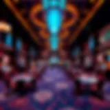 Luxurious interior of a blue chip casino showcasing opulence and sophistication