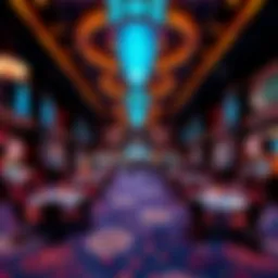 Luxurious interior of a blue chip casino showcasing opulence and sophistication