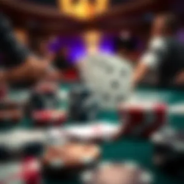 Strategic Elements of Poker Gameplay Close-up of poker chips and cards during a game