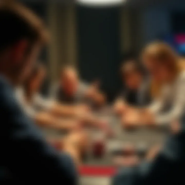 An intense poker game showcasing player dynamics