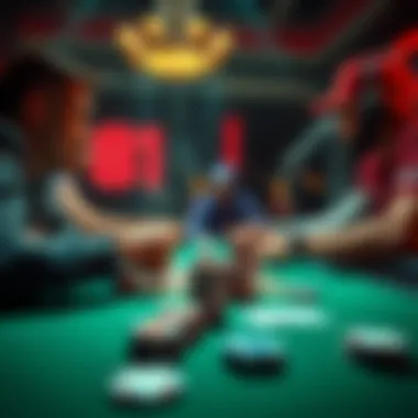 Gameplay Dynamics in Action A thrilling moment during a Texas Holdem game