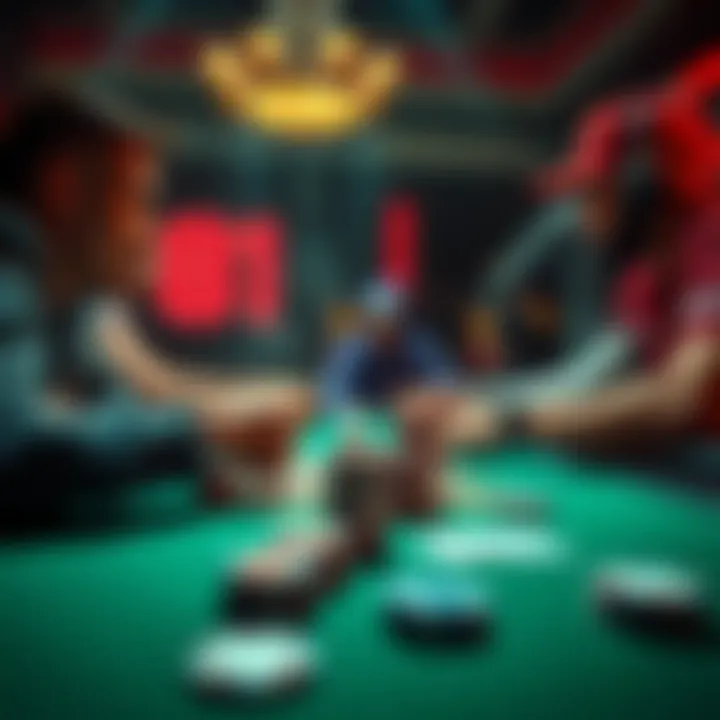 Gameplay Dynamics in Action A thrilling moment during a Texas Holdem game