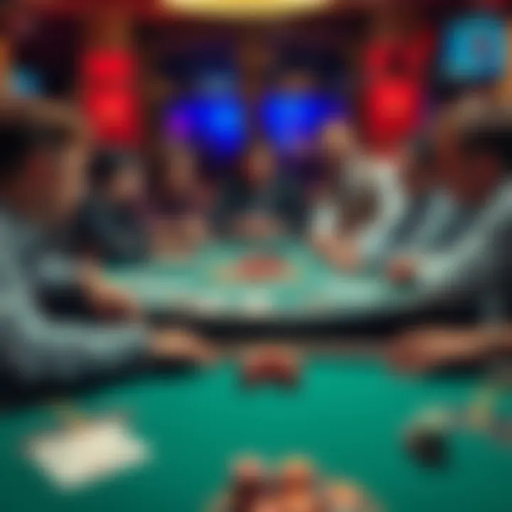 Social Dynamics at the Poker Table Social interaction around a poker table