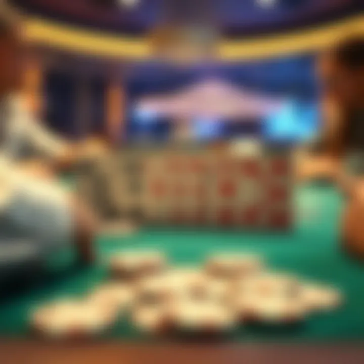 Illustrative representation of betting rounds in seven card stud poker