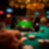 An iPhone displaying an online poker game interface