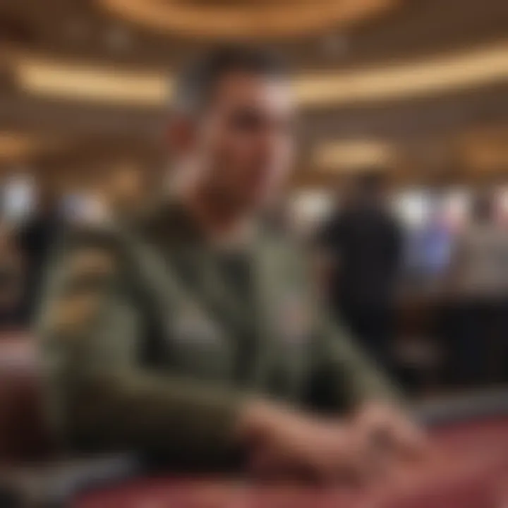 Military transition support programs at the casino