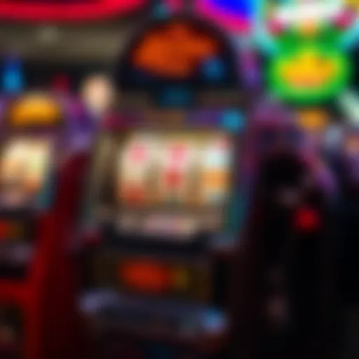 Vintage slot machine with colorful reels