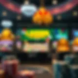 A digital representation of online casino games with highlighted loopholes