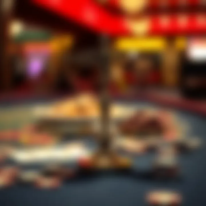 Ethical Considerations in Online Gambling A balanced scale representing ethics in online gambling