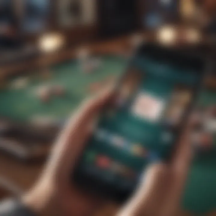 Top poker apps displayed on an iOS device