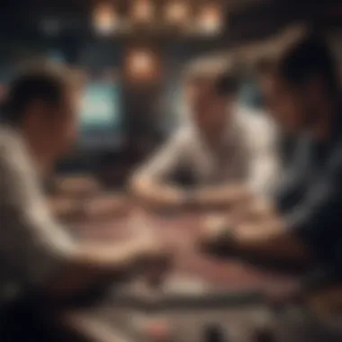 Players engaged in a high-stakes poker game