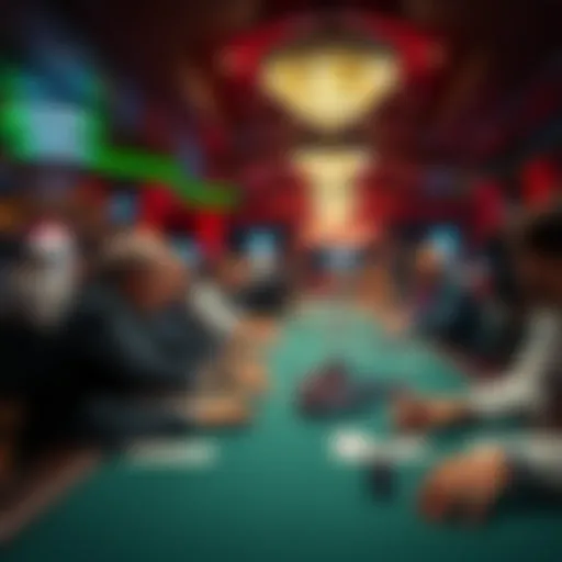 An intense poker tournament setting in a Philadelphia casino