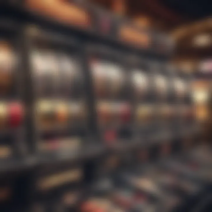 An illustration depicting various types of slot machines available.