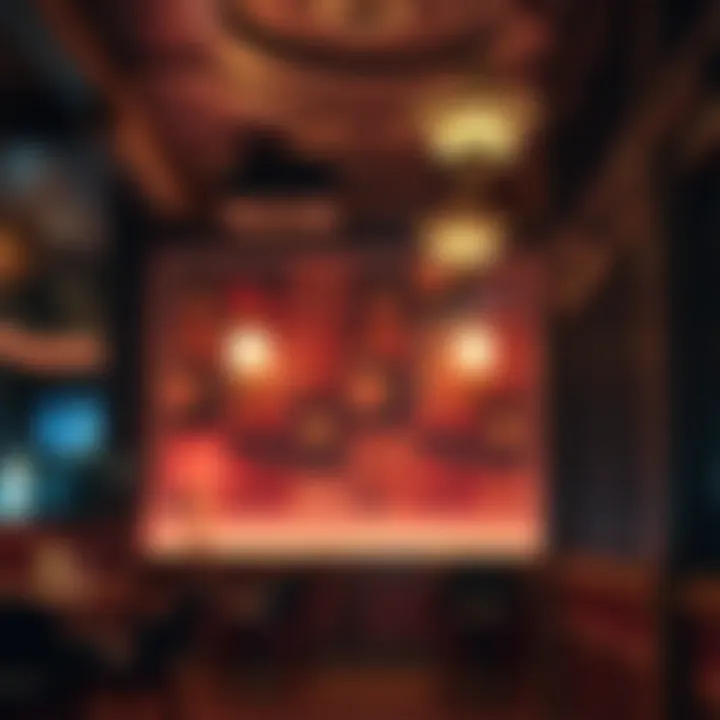 Elegant interior of a Las Vegas speakeasy with vintage decor