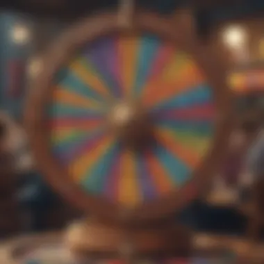 Colorful spinning wheel representing chance and opportunity