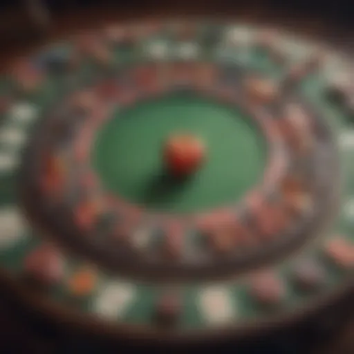 Intricate layout of an Apple Poker table with vibrant cards and chips