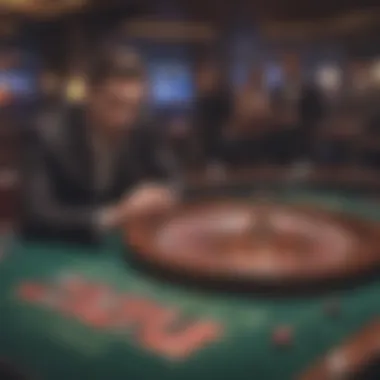 A strategic player analyzing a roulette table