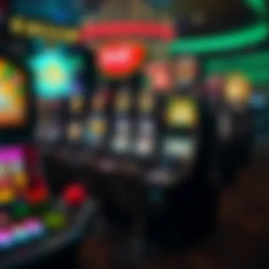 An array of Caille slot machines in a modern casino setting