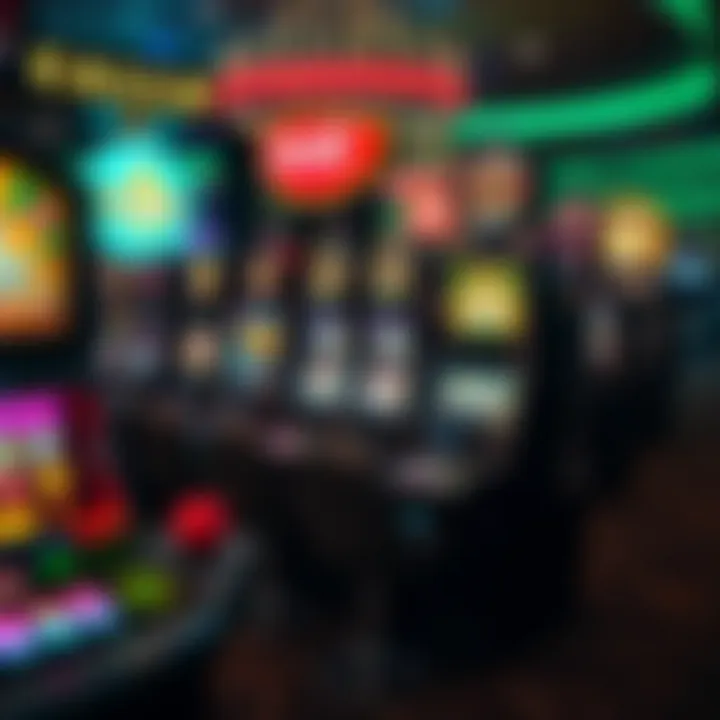 An array of Caille slot machines in a modern casino setting