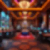 Luxurious interior of a Russian casino