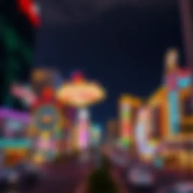 The iconic Las Vegas Strip at night showcasing famous casinos and bright neon lights