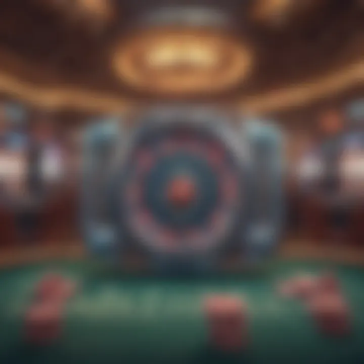 A digital landscape depicting the future of online casino gaming.