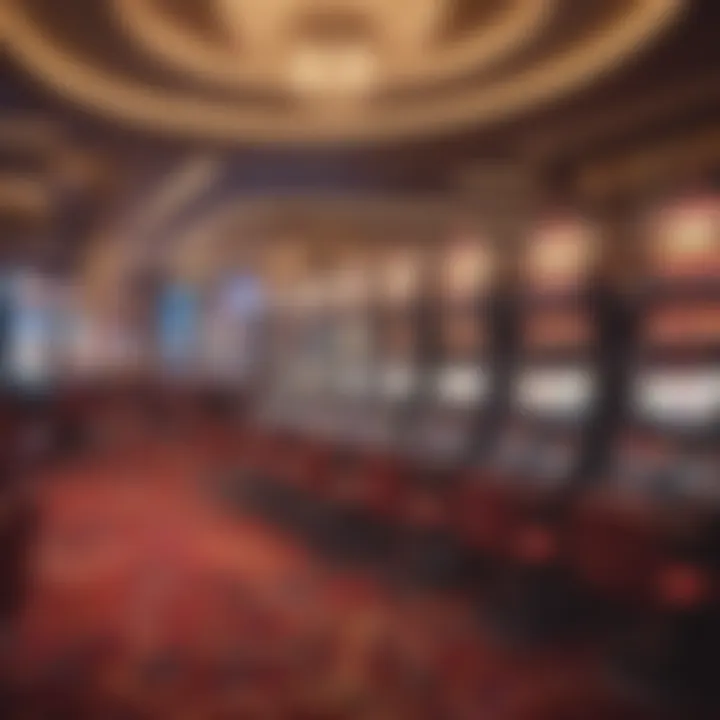 Overview of a modern casino floor with new slot machines