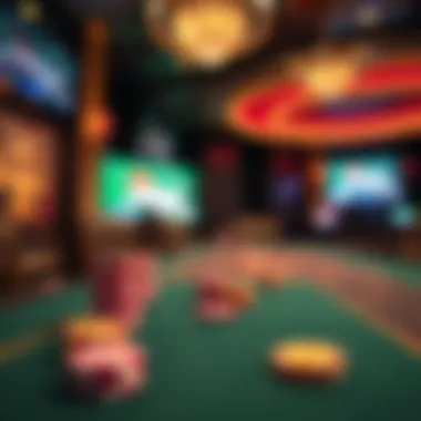 Virtual Poker Table Experience Visual representation of a poker table with virtual chips