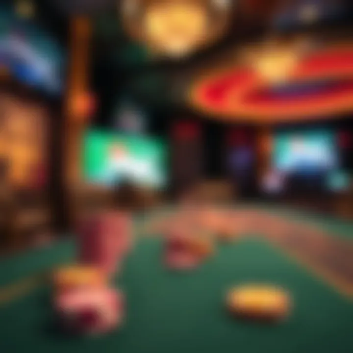 Virtual Poker Table Experience Visual representation of a poker table with virtual chips