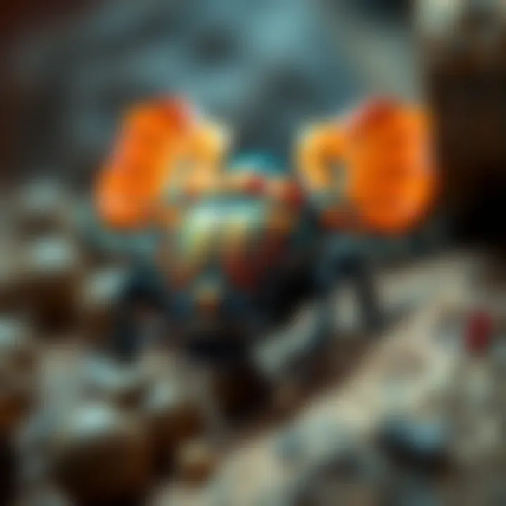 An artistic interpretation of the cultural significance of scarabs in ancient Egyptian mythology