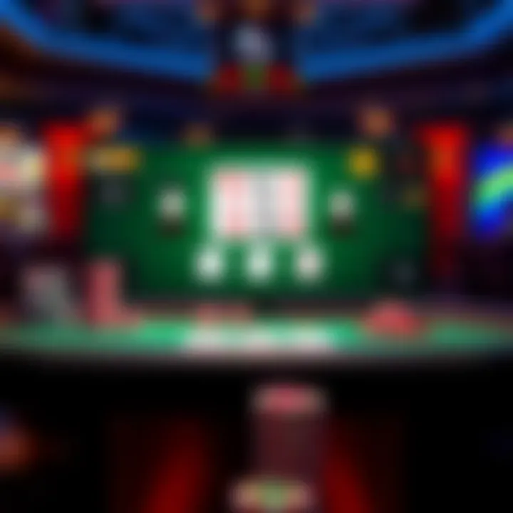 Online poker game interface