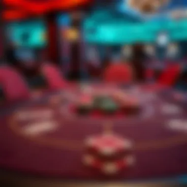 Texas Hold'em poker table setup