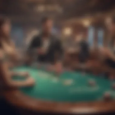 Engaging Table Game Atmosphere Dynamic table game environment with players engaged
