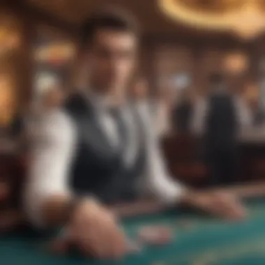 Immersive Live Dealer Experience Exciting live dealer scenario with immersive ambiance