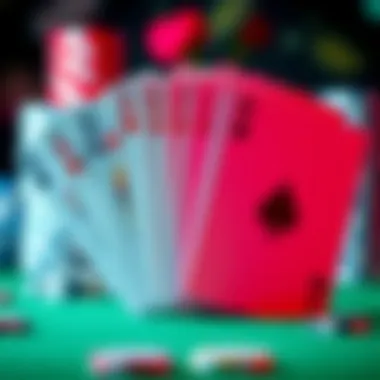 Modern playing cards fanned out in a vibrant arrangement