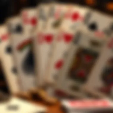 A collection of vintage playing cards from different cultures