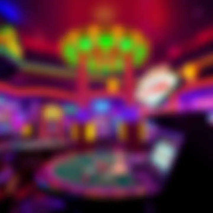 A vibrant Las Vegas casino atmosphere showcasing Let It Ride