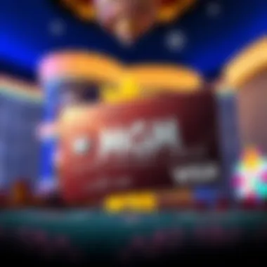 Illustration of the MGM Resorts credit card highlighting its unique design.