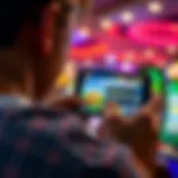 A user engaging with an iPhone game interface displaying potential earnings